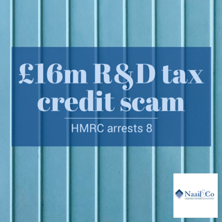 R&D tax credit scam- HMRC arrests 8