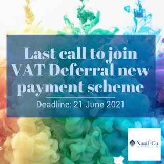 Last call to join VAT deferral new payment scheme