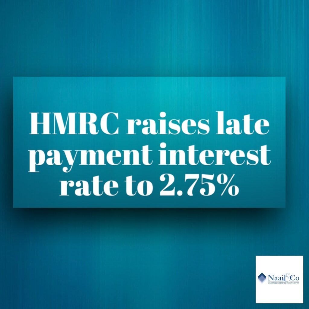 Late tax payment interest rate raised to 2.75%