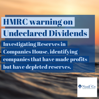 HMRC warning on undeclared dividends
