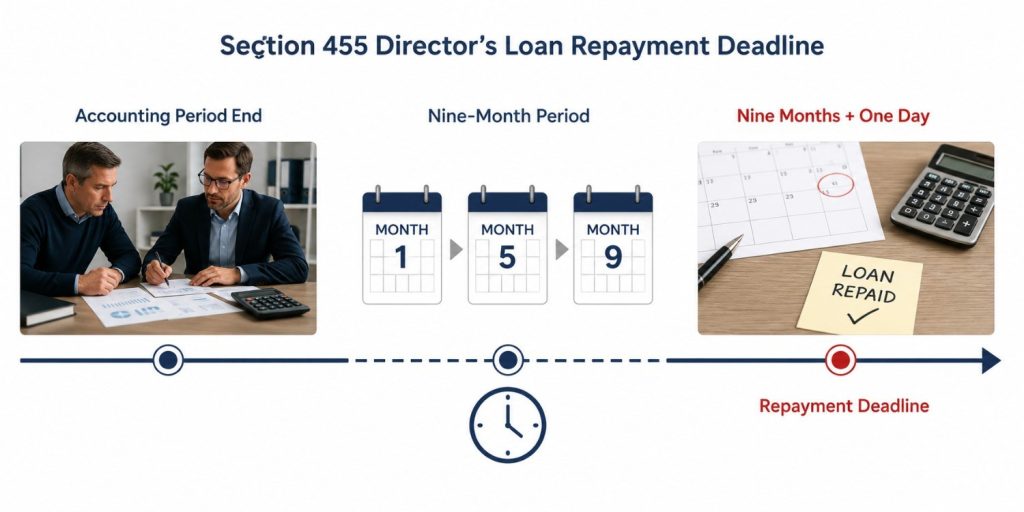 Section 455 Director's Loan Repayment Deadline
